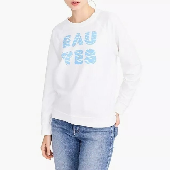 J.Crew x Charity: Water "Eau Yes" Crewneck Sweatshirt in‎ White, Size XS - Picture 12 of 12
